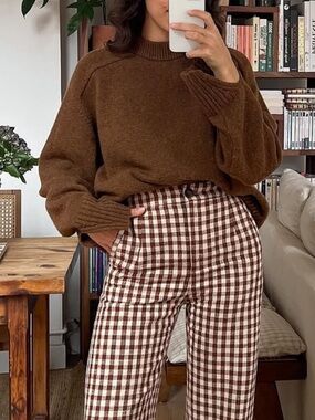 Soeur Will Pull Merino Wool Sweater 34 Small Brown